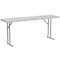 Flash Furniture 18 W, 72 L, 29 H, Metal, Plastic, Plastic: Polyethylene Top, Granite White 4-DAD-YCZ-180-GW-GG - alternate 4